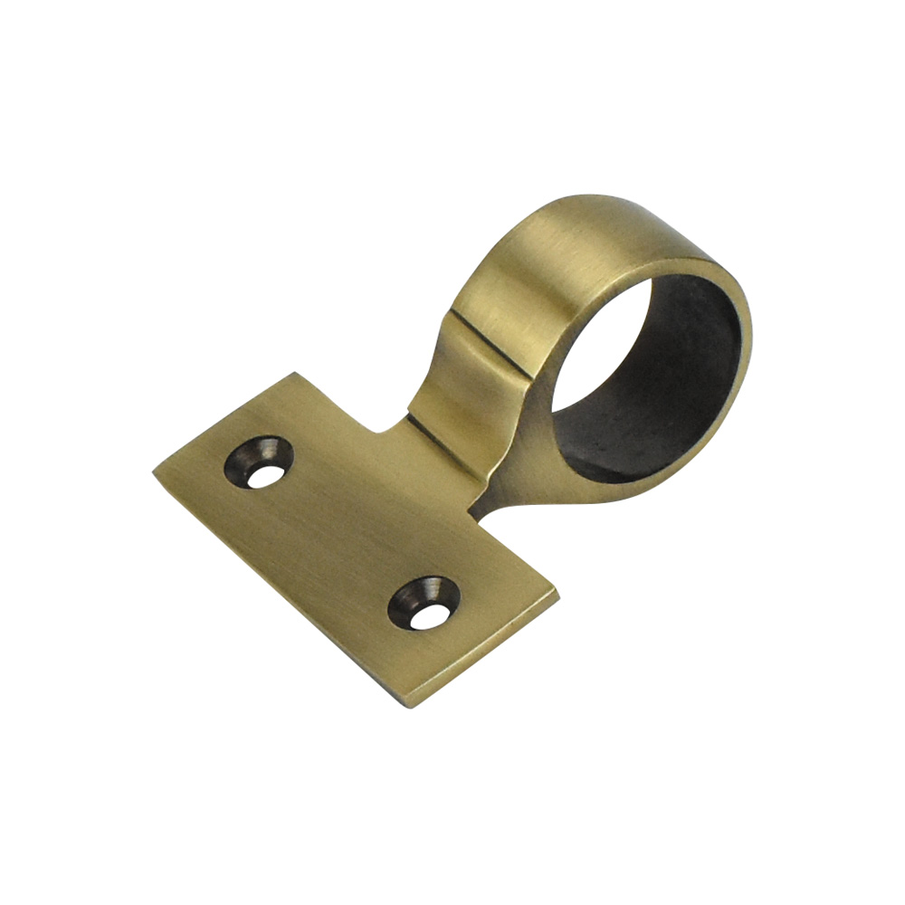 Sash Heritage Ring Sash Lift Ornamental (Ridged) - Antique Brass